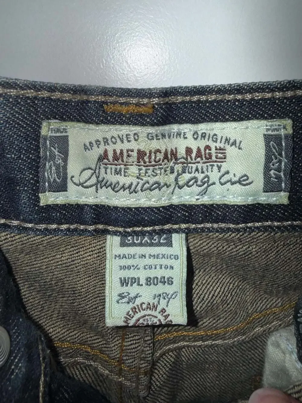 American Rag Cie Men's Dark Wash Embroidered Pocket Jeans Size 30x32